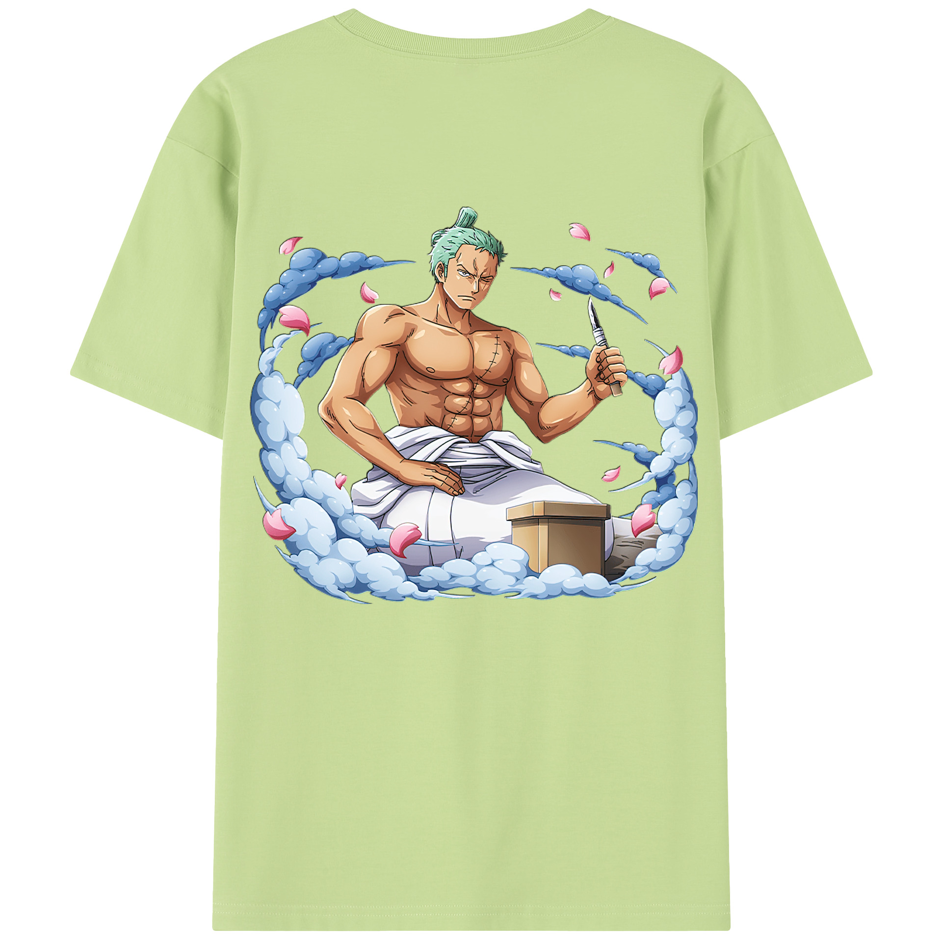 ワンピース ロロノア・ゾロ ONE PIECE Roronoa Zoro 綿100％半袖Tシャツ（背面プリント）